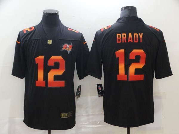 Men's Tampa Bay Buccaneers #12 Tom Brady 2020 Black Fashion Limited Stitched Jersey
